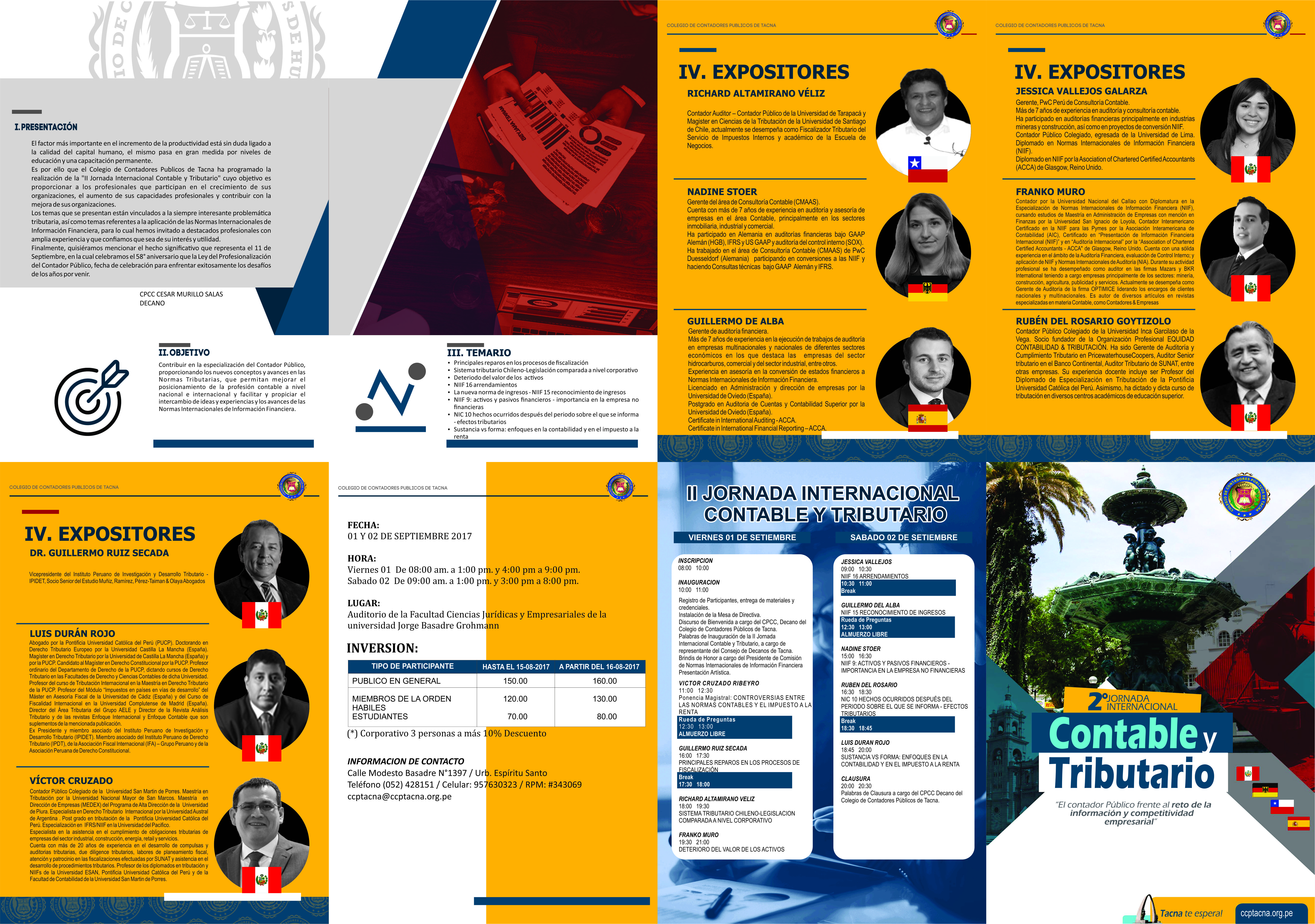 II Jornada Internacional Contable y Tributario 2017